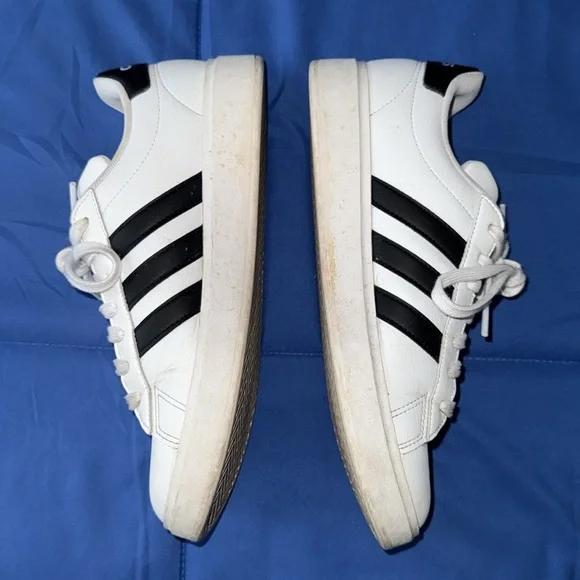 Adidas Classic Leather Grand Court B&W Sneakers Women’s Sz 8.5! - Picture 4 of 8